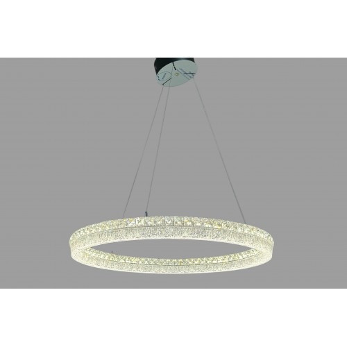Led люстра підвісна кришталеве кільце 115Вт 3000-6000К IP20 з пультом