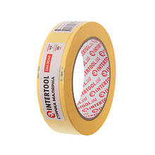 Стрічка малярська (кріп) жовта, ширина 30 мм, довжина 40 м INTERTOOL DM-3040