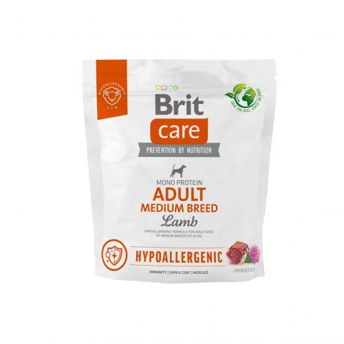 Сухий гіпоалергенний корм Brit Care Hypoallergenic Adult Medium Breed для собак, з ягнятком та рисом 1 КГ