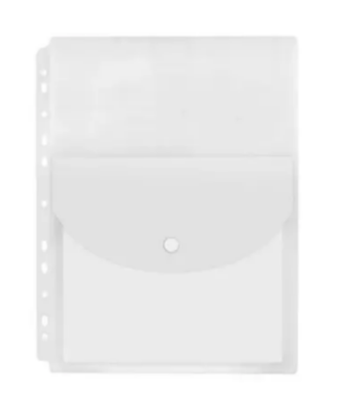 Папка пластикова, А4 на липучці, з боковою перфорацією, ECONOMIX Е31311, фото 1