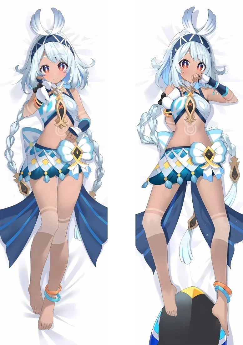 Дакімакура 150х50 см  Genshin Impact Mualani  Подушка з наволочкою обнімашка двухсторння, фото 1