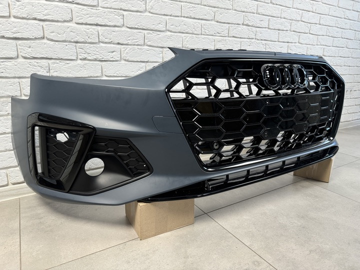 Передній Бампер в Зборі Audi A4 B9 2020-2024 S-line/S4/RS4 + Захист, фото 1