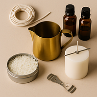 Інструменти та пакувальні матеріали для виготовлення свічок