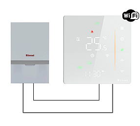 Wi-Fi терморегулятор для котла (газового та електричного) Ecoset PWT 006 (3А) з датчиком температури підлоги 3м