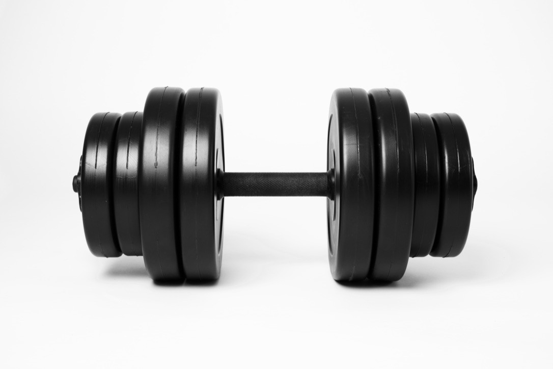 Гантель | WCGPRO | 15 кг | Рифлений хват | Захист підлоги | Швидке регулювання