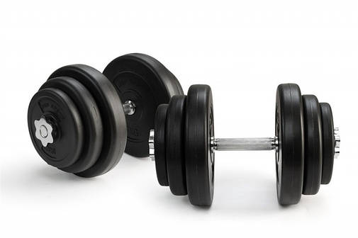 Гантелі | WCGPRO | 2х20 кг | Металевий гриф | Рифлений хват | Захист підлоги | Без запаху, фото 1