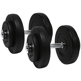 Гантелі | WCGPRO | 2х10 кг | Металевий гриф | Без запаху | Швидке регулювання, фото 1