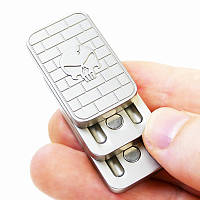 Антистрес Слайдер Magnetic Pushing Card Фіджет Іграшка для Зняття Стресу колір Срібло (01498)