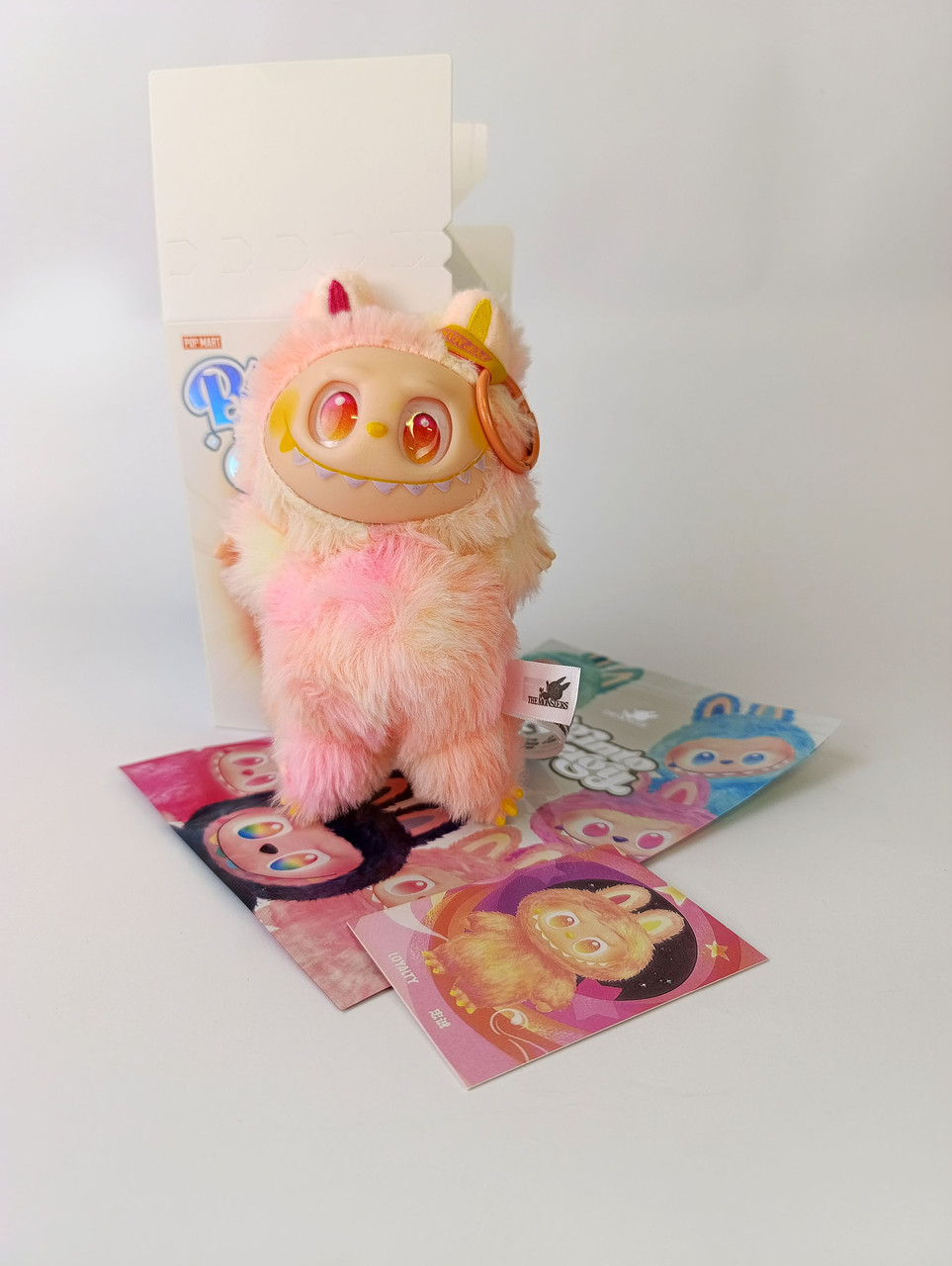 Іграшка фігурка-брелок Лабубу (Labubu) 17 см, 7 кольорів Рожева, фото 1