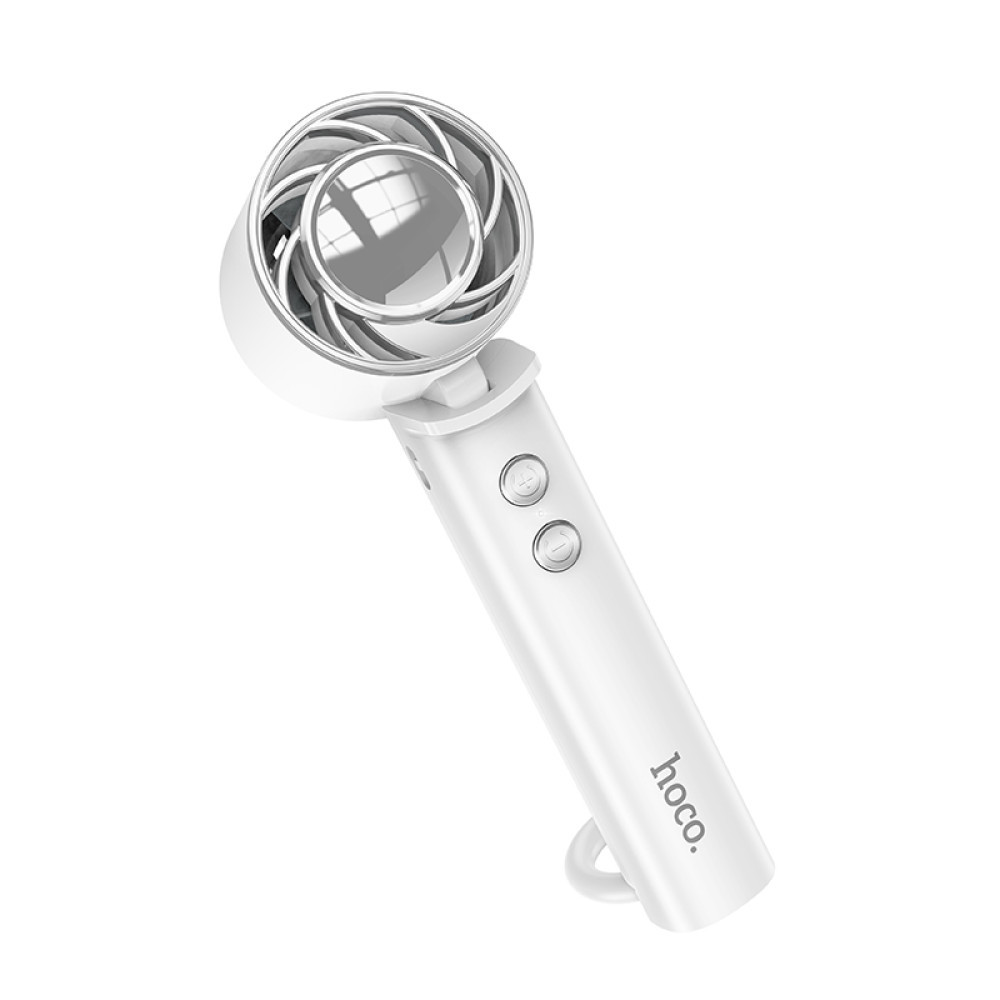 Портативний складаний вентилятор Hoco HX61 Exquisite handheld folding fan (1200mAh, 3 Speed, 1.2-4.5h) White, фото 1
