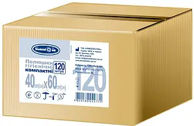 Пелюшки гігієнічні компактні Білосніжка 40х60 Бокс ( 120шт)