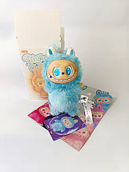 Іграшка фігурка-брелок Лабубу (Labubu) 17 см, 7 кольорів Блакитний