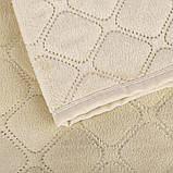 Покривало ТЕП "VELOUR" Бежеве/Ромб круглий, 220x240, фото 4