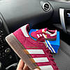 Жіночі кросівки Adidas Samba Light Bordo Адідас Самба бордові замша шкіра демісезон, фото 6