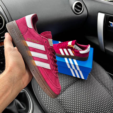 Жіночі кросівки Adidas Samba Light Bordo Адідас Самба бордові замша шкіра демісезон, фото 1