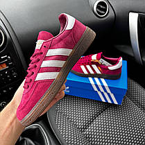 Жіночі кросівки Adidas Samba Light Bordo Адідас Самба бордові замша шкіра демісезон, фото 3
