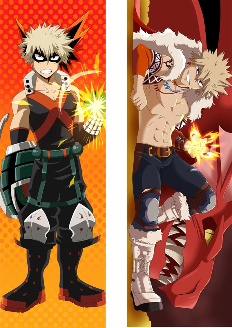 Дакімакура 150х50 см Моя геройска академія Бакуго Кацукі Подушка з наволочкою обнімашка двухсторння, фото 1