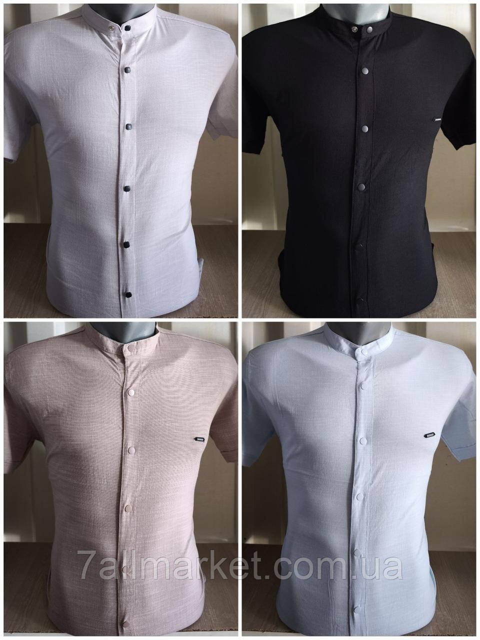 Сорочка чоловіча з коротким рукавом р-ри M-2XL (4 кв) "BOMBER" недорого від прямого постачальника