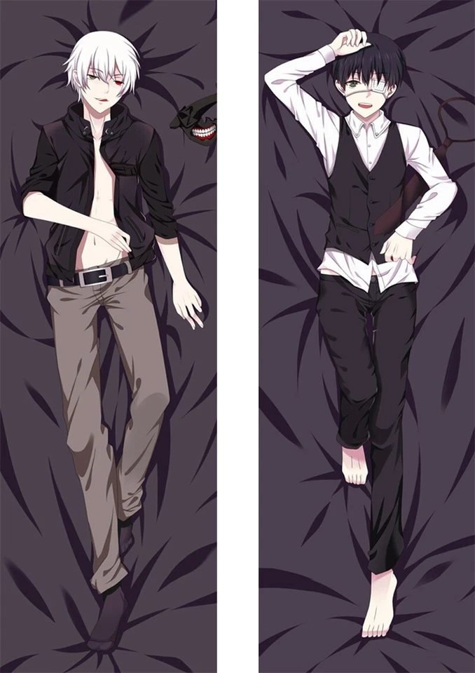 Дакімакура 150х50 см Ken Kaneki Подушка з наволочкою обнімашка двухсторння, фото 1