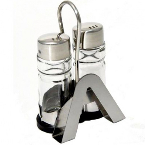 Набір для спецій (сіль+перець+салфетки+підставка пластикова), фото 1