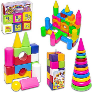 Пірамідки, кубики, кульки