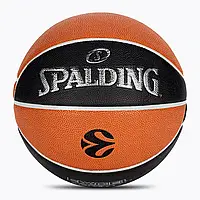 М'яч баскетбольний Spalding Euroleague TF-500 чорний, помаранчевий Уні 7