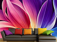 Флизелиновые фотообои для спальни, гостиной "Абстракция: цветные лепестки энергии"