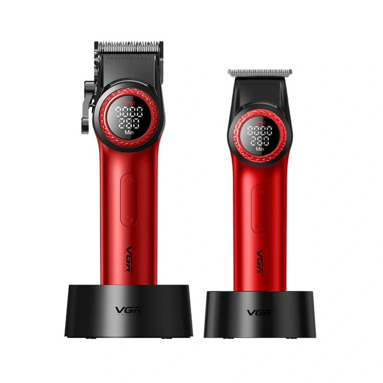 Набір для стрижки VGR Professional Combo V-001&V-977 Red, фото 1