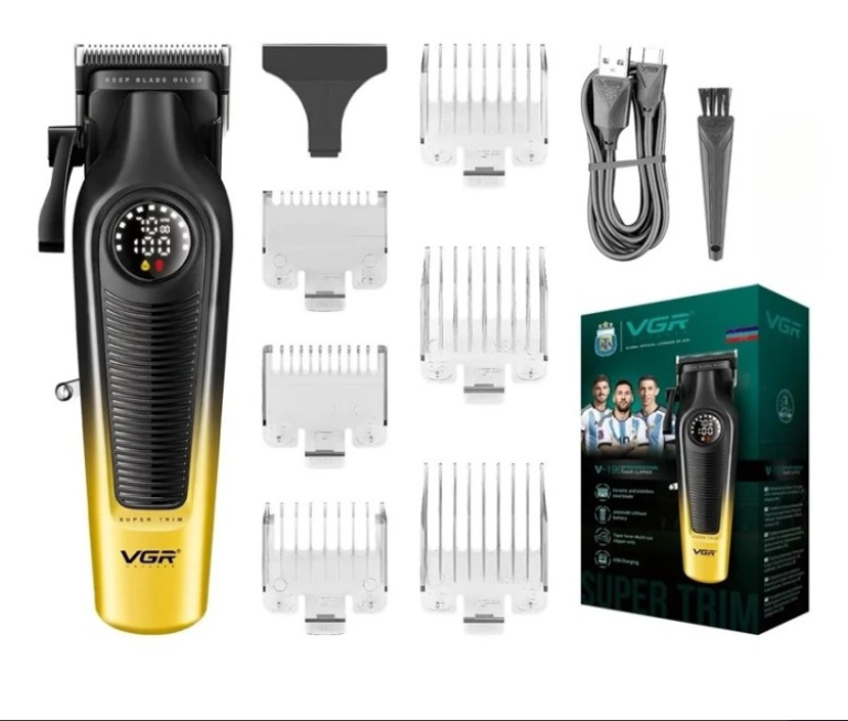 Професійна машинка для стрижки VGR Professional Super Trim V-196 Gold, фото 1