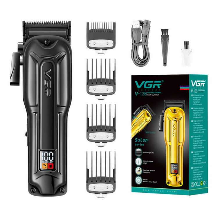 Професійна машинка для стрижки VGR Professional V-138 Black, фото 1
