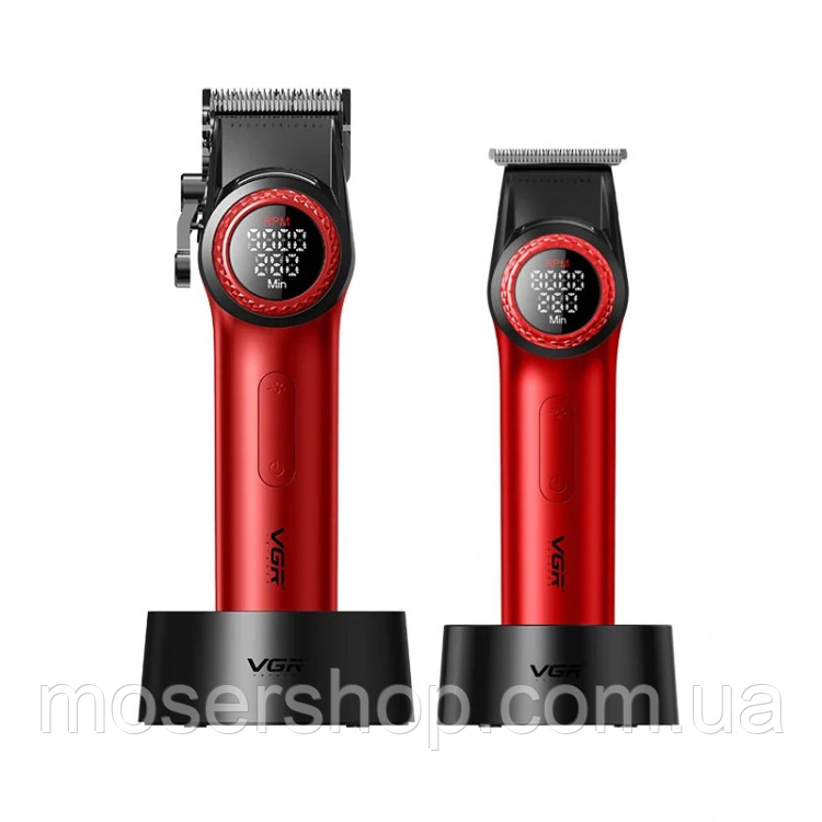 Набір для стрижки VGR Professional Combo V-001&V-977 Red, фото 1