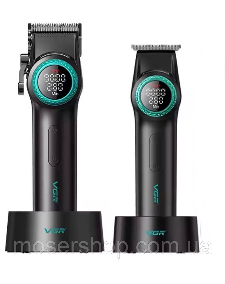 Набір для стрижки VGR Professional Combo V-001&V-977 Black, фото 1