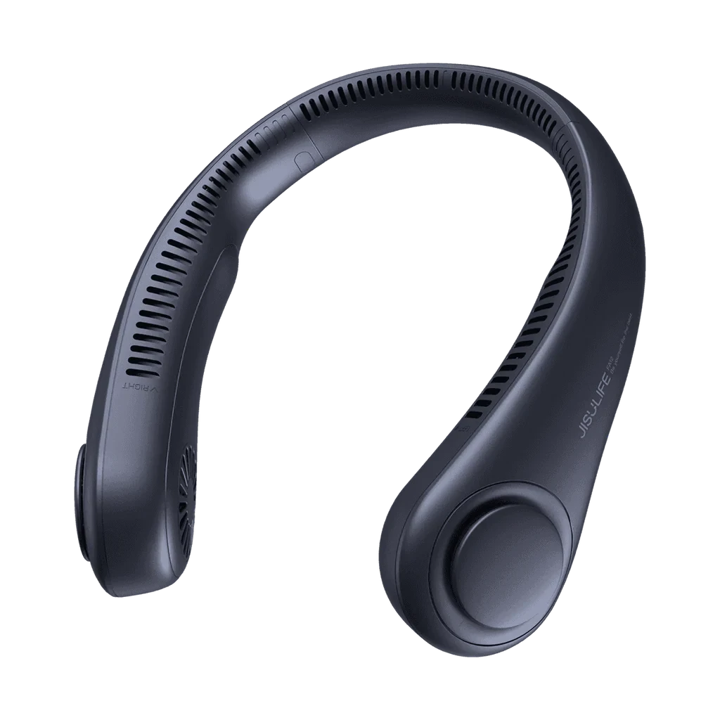 Портативний вентилятор на шию JISULIFE Life3, 4000 мАг, 3 швидкості, до 16 год, чорний, фото 1