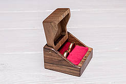 Індивідуальна дерев'яна скринька-коробочка для весільних кілець «Верність»