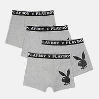 Набір з 4 труси-боксери Playboy ANNYA PLAYBOY BOXERSHORT сірий Чол XL