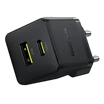 МЗП Baseus Palm Fast Charger Type-C+USB 30W с Cable Type-C to Type-C 60W 20V/3A 1m P1011160A113-01 Black, фото 2