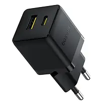 МЗП Baseus Palm Fast Charger Type-C+USB 30W с Cable Type-C to Type-C 60W 20V/3A 1m P1011160A113-01 Black, фото 3