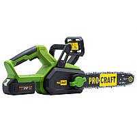 Акумуляторна ланцюгова пила Procraft PKA60 + 1 акб 4Аг Turbo + ЗП charger20/1 + Олива для ланцюга 1л, фото 8