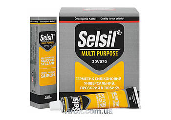 Герметик - прокладка силіконовий SELSIL (Прозорий) універсальний. тюбик V50 мл. [12/48]