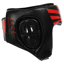 Шолом боксерський відкритий шкіряний FISTRAGE RAGE VL-6369 S-XL чорний-червоний Код VL-6369, фото 2