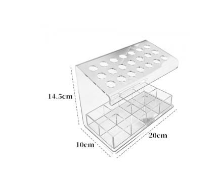 Підставка для фотополімерних шприців, 21 отвір + 8 відділень, фото 1