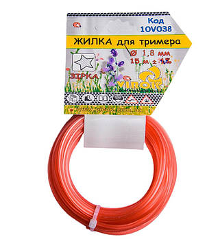 Жилка для тримера "ЗІРКА" TM VIROK : Ø = 1,8 мм, l = 15 м