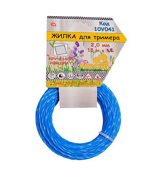 Жилка для тримера "Кружечий КВАДРАТ" TM VIROK : Ø = 2.0 мм, l= 15 м