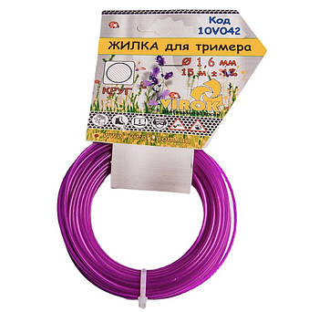 Жилка для тримера "КРУГ" TM VIROK : Ø= 1.6 мм, l = 15 м