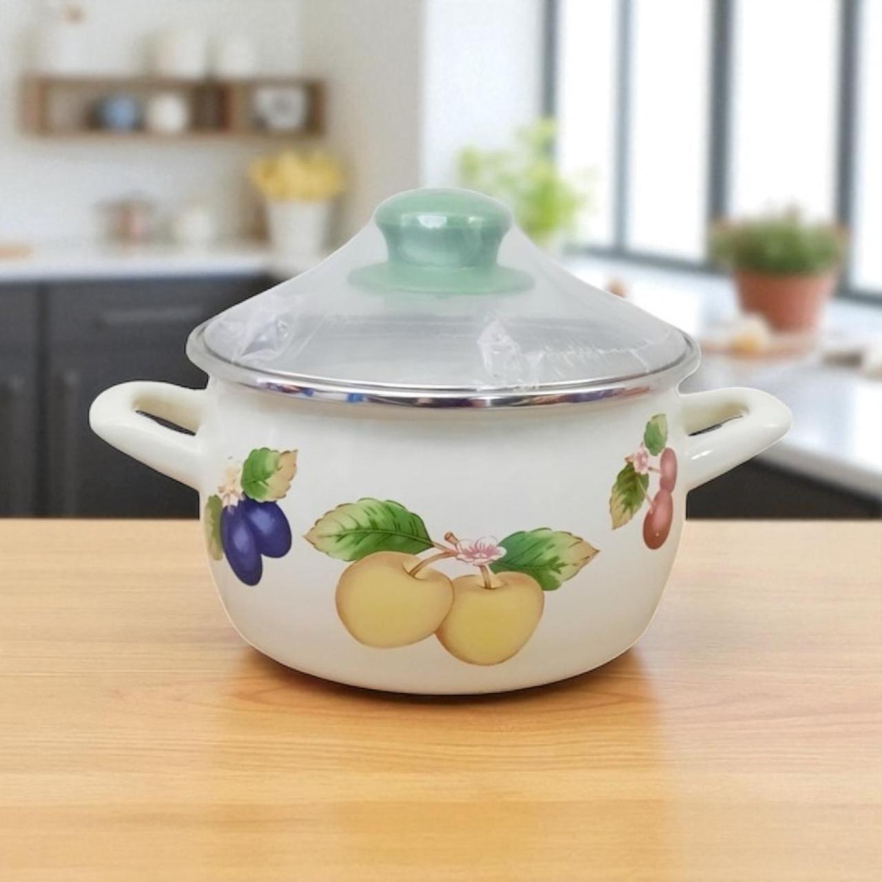 Каструля глибока 2.2 л 16 см Фрукти 2 Принц 2471Metalac 383745, фото 1