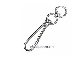 Карабін пружинний з вертлюгом гальванічний №65