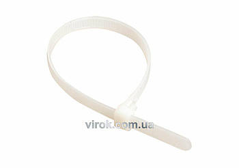 Хомут стяжний нейлоновий білий 160х4,8 100 шт. [150]
