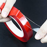 Надміцна двостороння акрилова клейка стрічка, прозорий гелевий монтажний скотч Double Sided Gel Tape 3 метри, фото 3