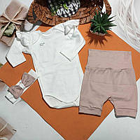 Ошатний костюмчик на дівчинку 3-6 місяців 68 розмір тканина рубчик