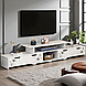 Тумба під телевізор для вітальні з полицями та дверцятами 196×30×35 см, фото 8